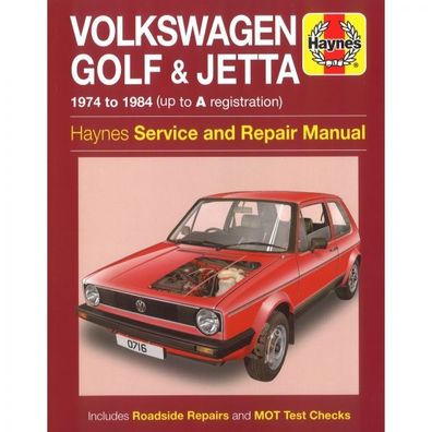 VW Golf Jetta Typ 16, 17 1974 - 1984 Reparaturanleitung Haynes