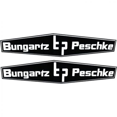 Bungartz & Peschke Set Schwarz Weiß Schlepper Traktor Aufkleber Klebefolie