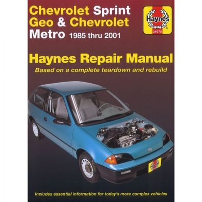 Chevrolet Sprint Geo Metro 1985-2001 Reparaturanleitung Werkstatthandbuch Haynes