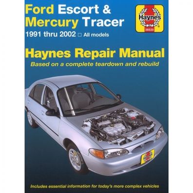 Ford Escort Mercury Tracer 1991-2002 Reparaturanleitung Werkstatthandbuch Haynes