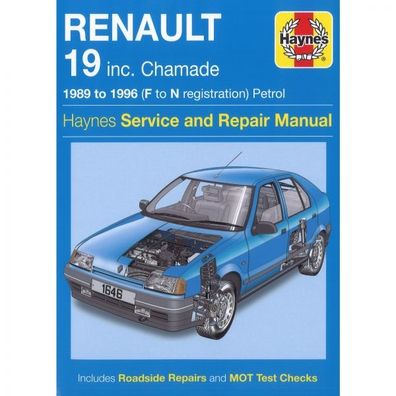 Renault 19 - Chamade Cabrio 1989-1996 Benzin Reparaturanleitung Haynes