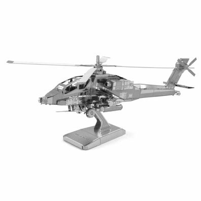 Metal Earth AH-64 Apache Silberne Ausgabe