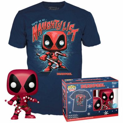 Marvel POP! & Tee Vinyl Figur & T-Shirt Set Deadpool HLD Größe S