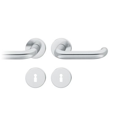 AGL3-Drückergarnitur links 8mm BB Rundrosette, max. 35°. TS 39-48mm