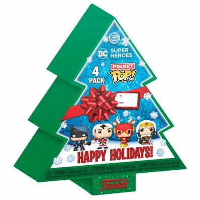 Pocket POP Pack 4 Figuren DC Comics Happy Holidays