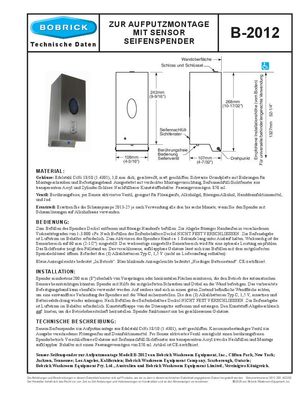 Bobrick Sensor - Seifen- Desinfektionspender SP