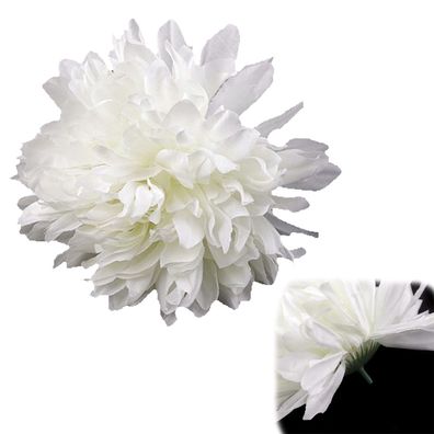 Chrysantheme Blütenkopf D15cm Weiß