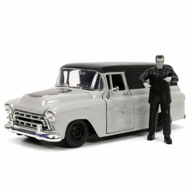 Frankenstein Chevy Suburban Delivery 1957 Auto + Figurenset