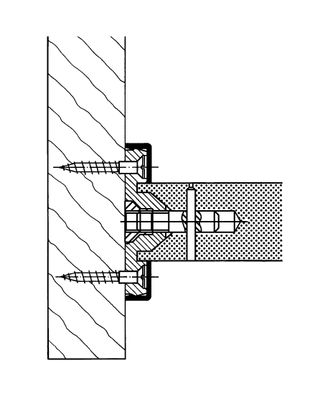 HEWI Bef.-Art, einseitig, Griffe ø30 mit Rosette ø68mm Signalweiß