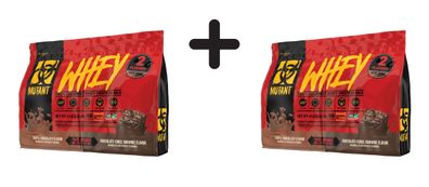 2 x Mutant Mutant Whey - Dual Chamber Bag (4lbs) Triple Chocolate / Fudge Brownie