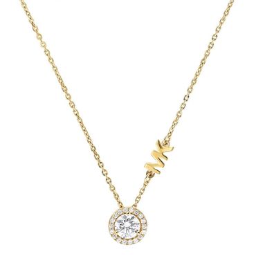 Gentle gold-plated necklace with zircons MKC1208AN710