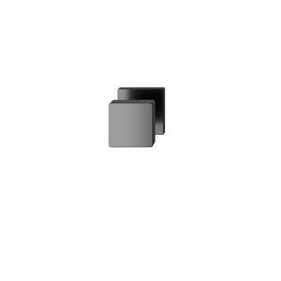 Türknopf für einseitige Verschraubung, Alu + Farbe schwarz (9005)