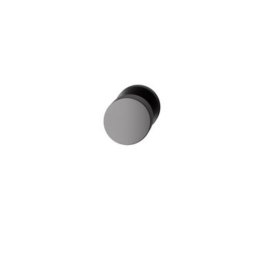 Türknopf für einseitige Verschraubung, Alu + Farbe schwarz (9005)