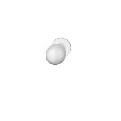 Türknopf für einseitige Verschraubung, Alu + Farbe weiß (9016)