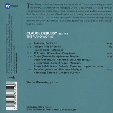 Claude Debussy (1862-1918): Sämtliche Klavierwerke - Warner - (CD / Titel: H-Z)
