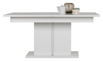 Tisch Irma ST02 Saülentisch Esstisch Ausziehbar 160-200 cm (Weiß)