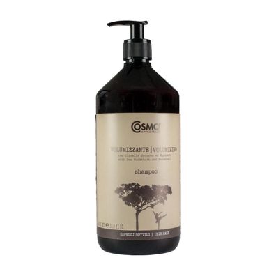COSMO Organic Volumen Shampoo für dünnes und sprödes Haar mit Sanddorn und Salbei 1L