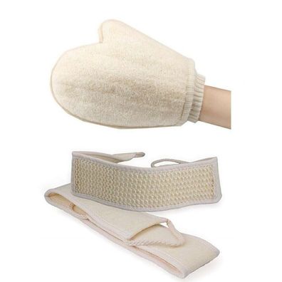 Handschuhe Natural Luffa Luffa + Rücken Bad Dusche Körper Wäscher Pinsel Peelin