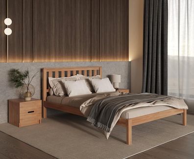 Krok Wood Bett SOFIA Buche massivholz geölt mit Lattenrost Einzelbett Doppelbett