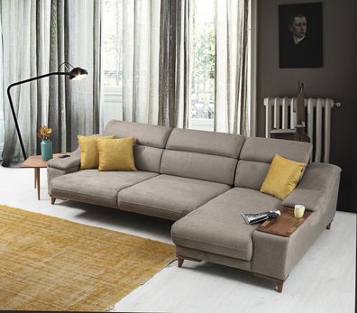 Sofa Couch Ecksofa L-form Polster Modern Wohnzimmer Relax Sitz Luxus Möbel