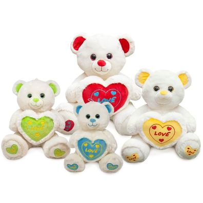 4 Stück Teddybär mit Herz groß - ca. 58 cm