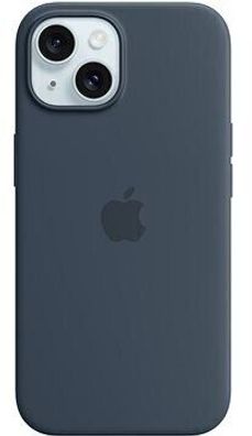 Apple MT0N3ZM/ A Magsafe Silikon Cover Hülle für iPhone 15 - Sturm Blau