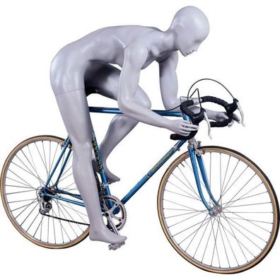 Penther Damen-Schaufensterpuppe athletische Figur, Rennrad Fahrradfahrerin