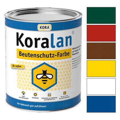 KORA Koralan Beutenschutz-farbe - 0.375 LTR Holzfarbe Bienenstock Wetterschutzfarbe