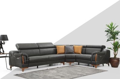 Ecksofa L-Form Sofa Couch Design Polster Modern Textil Möbel Wohnzimmer