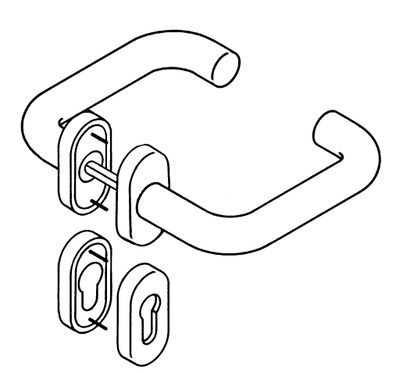 HEWI Zimmergarnitur 111R / 315.20R / 316R Senfgelb