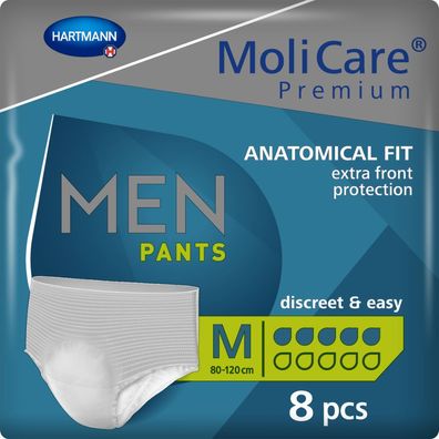 4x MoliCare Premium Men Pants 5 Tropfen, M - 4052199275734 | Packung (8 Stück)