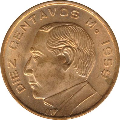 Mexiko 10 Centavos 1959 Benito Juarez*