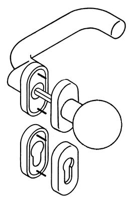 HEWI Wechselgarnitur 114.23gkR/123.23R/315.23R/316R Felsgrau