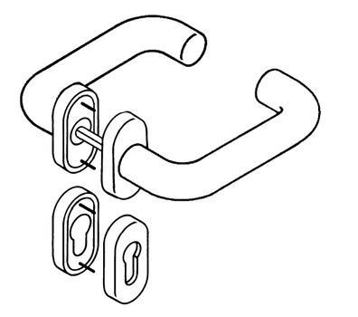 HEWI FS-Garnitur m. get. Stift 111.23R / 315.23R/ 316RFS Senfgelb