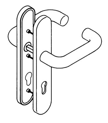 HEWI FS-Garnitur m. get. Stift 111.23R / 235.23R Signalweiß