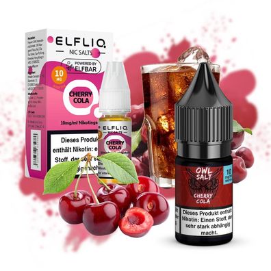 ELFLIQ Nikotinsalz Liquid Cherry Cola + OWL SALT Cherry Cola Set