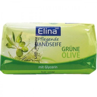 Seife Olive Stückseife Handseife Kernseife 4x 100g Packung Set Elina € 24,73/ kg