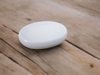Seifenschale aus Porzellan Weiß 12cm Schale für Seifen Seifenhalter Badezimmer