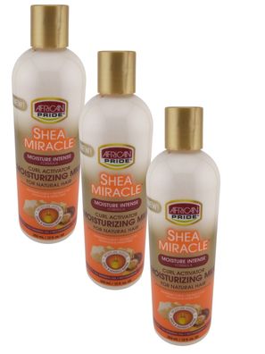 3x African Pride Shea Miracle Curl Activator Moisturizing MILK 355ml