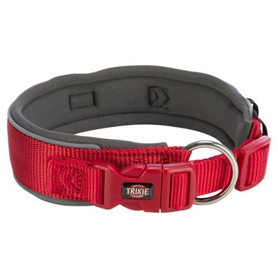 Trixie Premium Hunde Halsband, extra breit, rot/ grafit, diverse Größen
