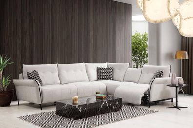 Ecksofa Wohnzimmer Sofa Couch Polster Textil Möbel Modern Designer Neu