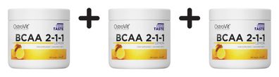 3 x OstroVit BCAA 2:1:1 (200g) Lemon