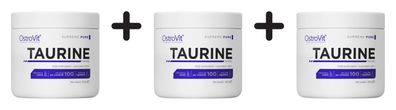 3 x OstroVit Supreme Pure Taurine Powder (300g) Unflavoured