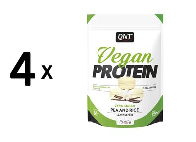 4 x QNT Vegan Protein Powder (500g) Vanilla Macaroon
