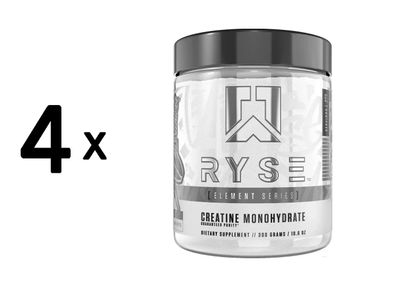 4 x RYSE Creatine Monohydrate (300g) Unflavoured