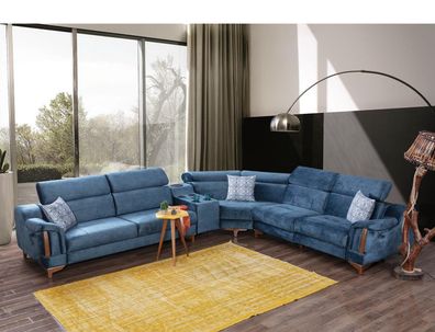 Wohnzimmer Ecksofa L-Form Sofa Couch Modern Design Möbel Textil