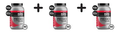 3 x SIS REGO Rapid Recovery (1600g) Strawberry
