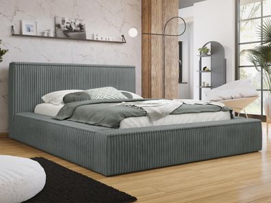 Polsterbett Glexi Cord Doppelbett Bettkasten Stilvoll Schlafzimmer