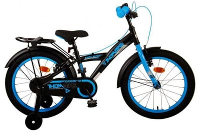 Volare Thombike Kinderfahrrad - Jungen - 18 Zoll - Schwarz Blau - Zweihandbremsen