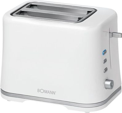 Bomann Toaster TA 1577 CB weiß 2x breite Schlitze Aufsatz Auftauen